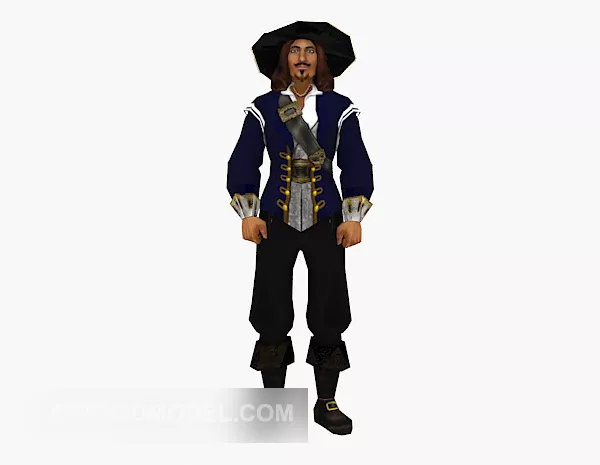 European Merchant Character 3d model European Merchant Character 3d model