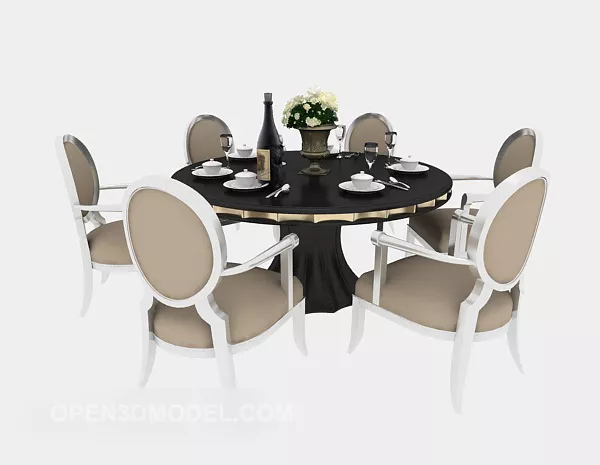 European Party Casual Table 3d model European Party Casual Table 3d model