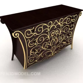 European Phnom Penh Side Cabinet 3d model