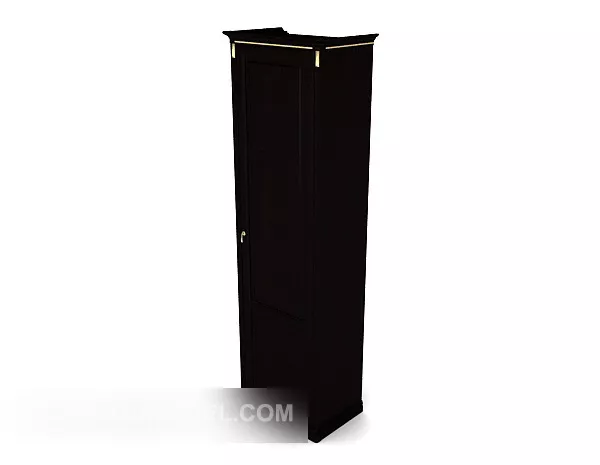 High Wardrobe With Drawers 3d model