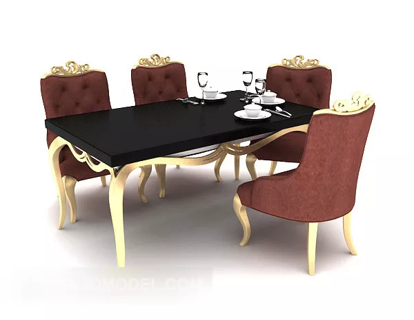 European Premium Table 3d model European Premium Table 3d model