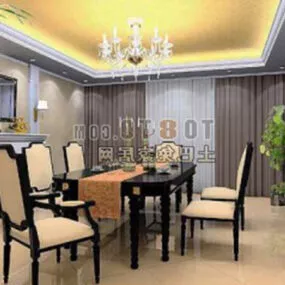 European Restaurant Big Chandelier 3d model