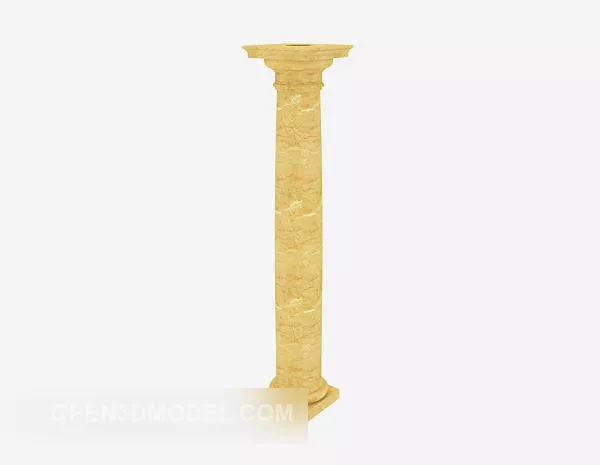 European Roman Stone Column 3d model European Roman Stone Column 3d model
