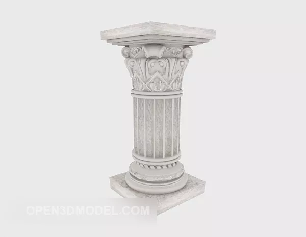 Square Pillar Modern Column Decoration 3d model