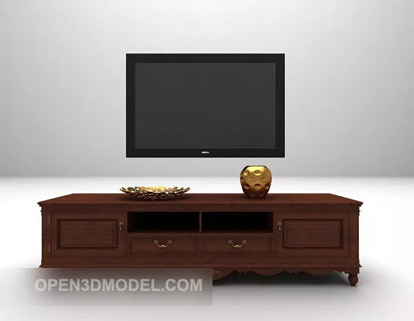 European Tv Cabinetwith Television 3d model European Tv Cabinetwith Television 3d model
