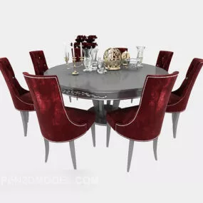 European Table Furniture 3d model