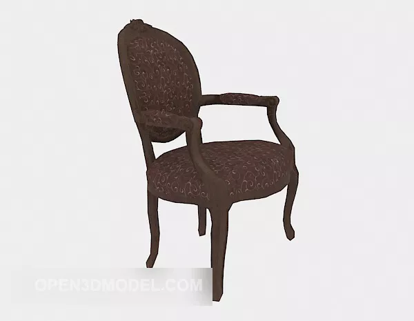 European Armrest Home Chair 3d model European Armrest Home Chair 3d model