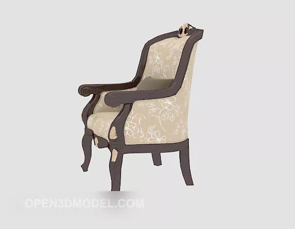 European Armrest Single Sofa 3d model European Armrest Single Sofa 3d model