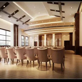 European Auditorium Table Chair 3d model