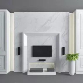European Background Wall 3d model