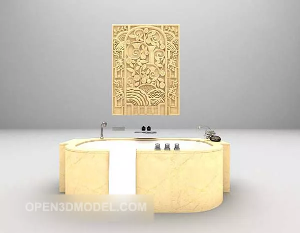 Heated With Towel Hanging 3d model