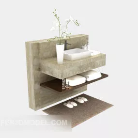 European Bath Cabinet 3d model