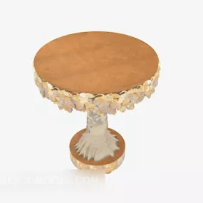 European Beautiful Round Coffee Table 3d model