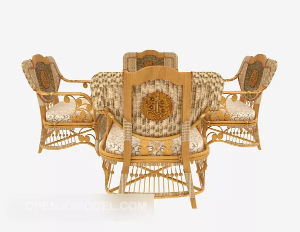 European Beautiful Table Chair 3d model European Beautiful Table Chair 3d model