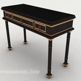 European Black Phnom Penh Desk 3d model