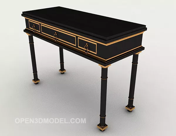 European Black Phnom Penh Desk 3d model European Black Phnom Penh Desk 3d model
