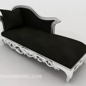 European Black Casual Sofa Design 3d model