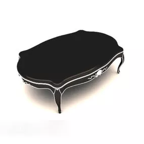 European Black Coffee Table V1 3d model