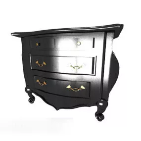 European Vintage Black Home Side Cabinet 3d model