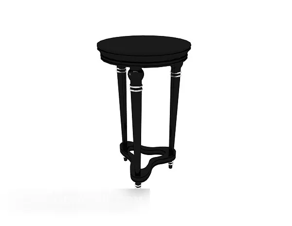 European Vintage Black Home Side Table 3d model European Vintage Black Home Side Table 3d model