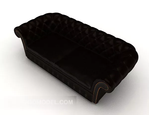 European Black Home Sofa Furniture 3d model European Black Home Sofa Furniture 3d model