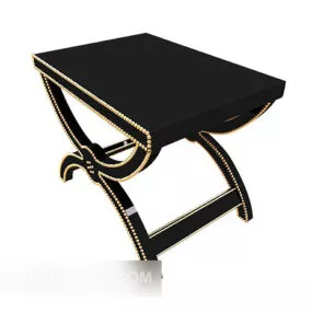 European Vintage Black Lace Table 3d model