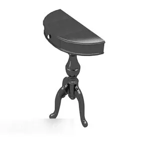European Vintage Black Small Side Table 3d model