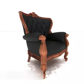 European Black Sofa Chair 3d model