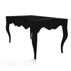 European Black Square Table 3d model