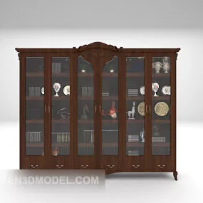 European Bookcase Classic 3d model
