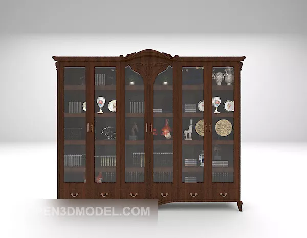 L Shape Bookcase 3d model