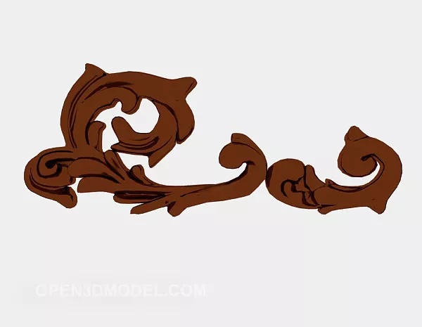 European Brown Carving Decoration Design 3d model European Brown Carving Decoration Design 3d model