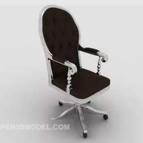 European Brown Chair 3d model