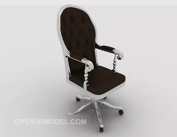 European Brown Chair 3d model European Brown Chair 3d model