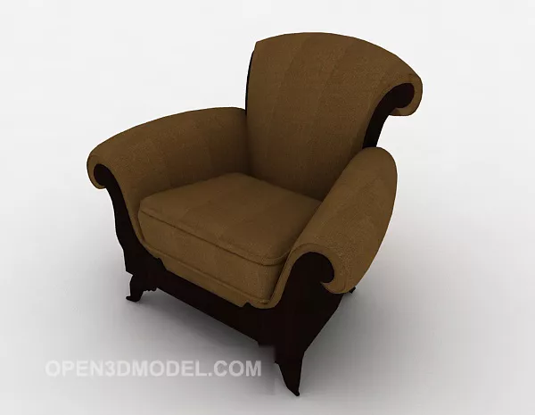 Square Seat Upholstered 3d model