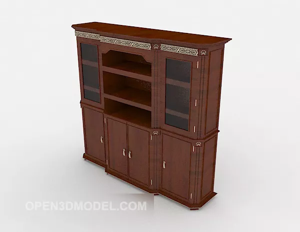 European Solid Classic Display Cabinet 3d model European Solid Classic Display Cabinet 3d model