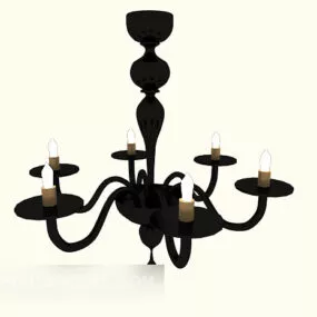 European Candlestick Chandelier 3d model