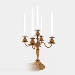 European Vintage Candlestick Lamp 3d model