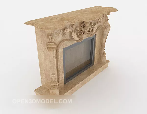 Temple Columns On Row 3d model
