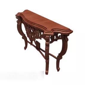 European Vintage Carved Lace Table 3d model