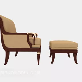 European Casual Single Sofa 3d model