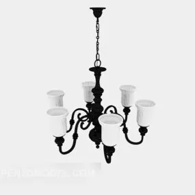 European Classic Generous Chandelier Design 3d model