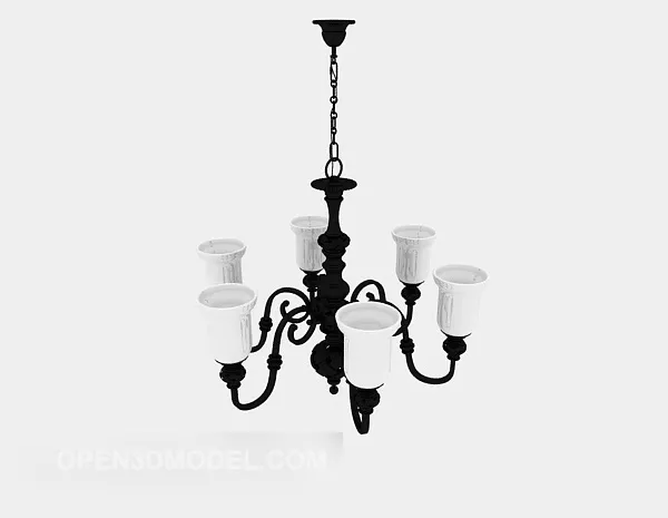European Classic Generous Chandelier Design 3d model European Classic Generous Chandelier Design 3d model