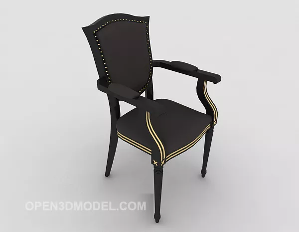 European Classic Single Chair 3d model European Classic Single Chair 3d model