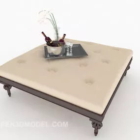 European Classical Coffee Table 3d model