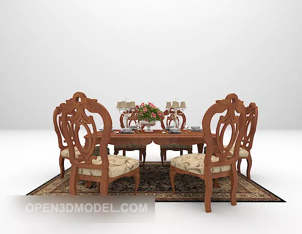 Chinese Classical Table Wooden Material 3d model Chinese Classical Table Wooden Material 3d model