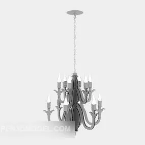 European Common Vintage Chandelier 3d model