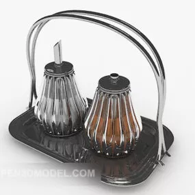 European Condiment Bottle 3d model