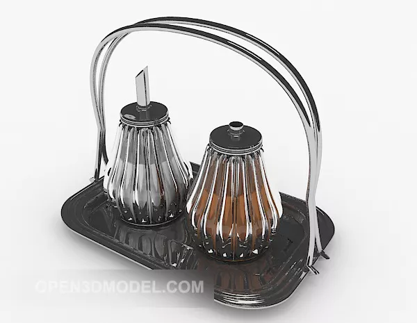 European Condiment Bottle 3d model European Condiment Bottle 3d model