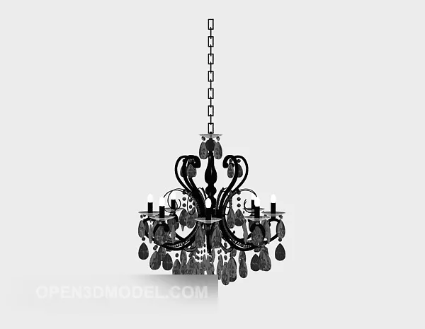 European Crystal Chandelier Furniture 3d model European Crystal Chandelier Furniture 3d model